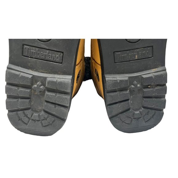 Timberland Tan Leather Faux Fur Cuff Ankle Winter Snow Boots Youth Size 4 - Picture 16 of 16